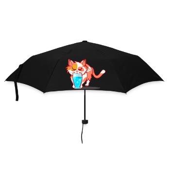 Kaji the little cat - Umbrella (small) - black - Front