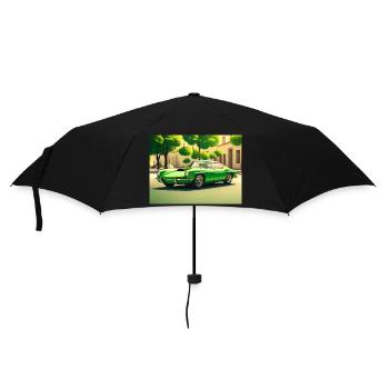 Sportwagen 80er Jahre grün - Regenschirm (klein) - Schwarz - Vorne