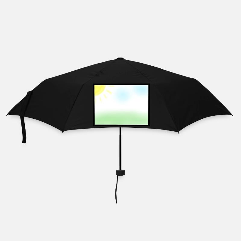 comic garden - Regenschirm (klein) - Schwarz
