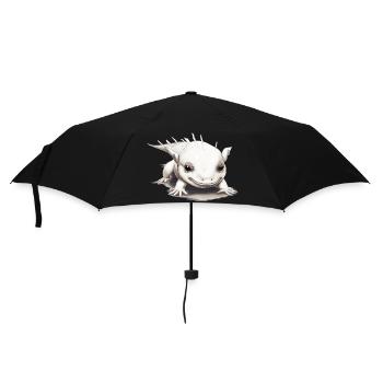 Kleiner Baby Axolotl sieht süß und knuffig aus - Regenschirm (klein) - Schwarz - Vorne