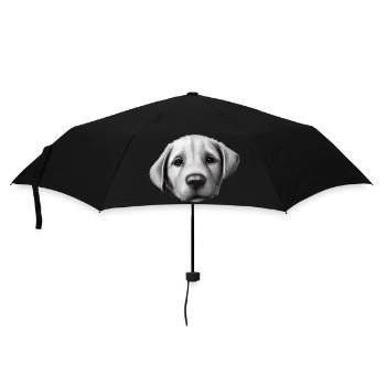 Golden Retriever Hundewelpe Hunde Hundebesitzer - Regenschirm (klein) - Schwarz - Vorne