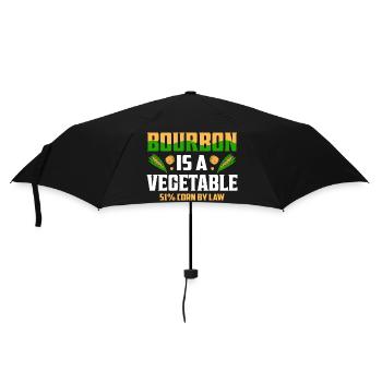 Bourbon Is A Vegetable 51% Corn By Law Whiskey Dri - Regenschirm (klein) - Schwarz - Vorne