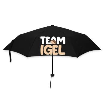 Tiermotiv Igel - Regenschirm (klein) - Schwarz - Vorne