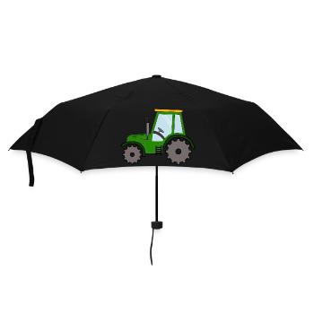 Tractor friends, vehicle green with yellow roof - Umbrella (small) - black - Front