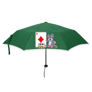 Mouse Poker Cartes de poker Jetons de poker - Parapluie standard - vert bouteille - Devant