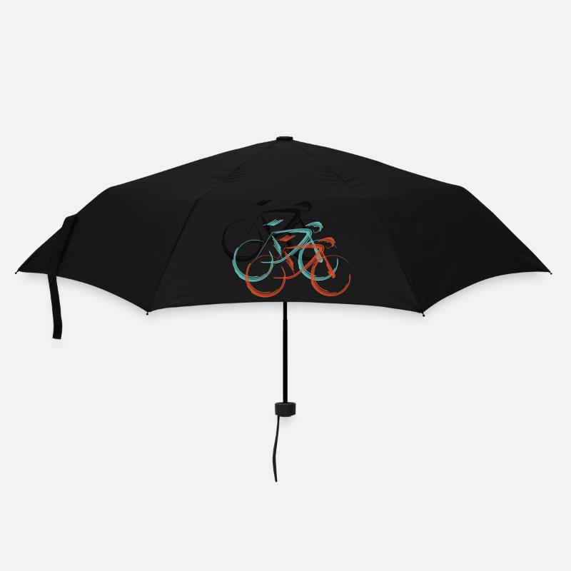 Rennrad Skizze - Regenschirm (klein) - Schwarz