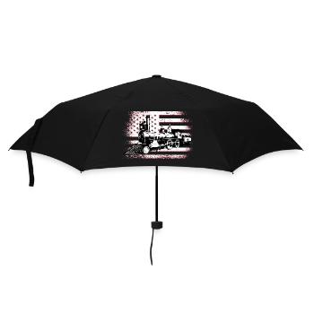 Conducteur de train, locomotive américaine, drapeau des États-Unis - Parapluie standard - noir - Devant