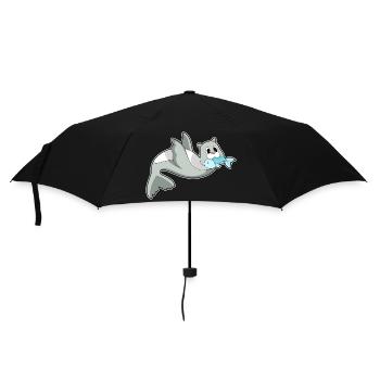 Poisson phoque - Parapluie standard - noir - Devant
