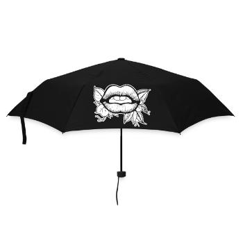 Lèvres, bouche, baisers lèvres - Parapluie standard - noir - Devant