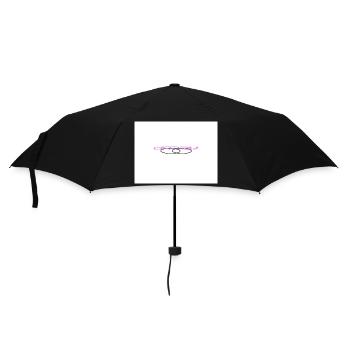 Streetwear Y2K Design Logo - Regenschirm (klein) - Schwarz - Vorne