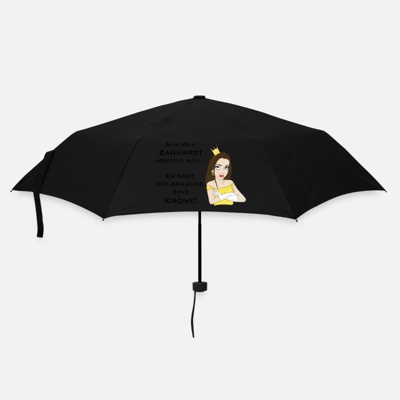 Mein Zahndoktor versteht mich - Regenschirm (klein) - Schwarz