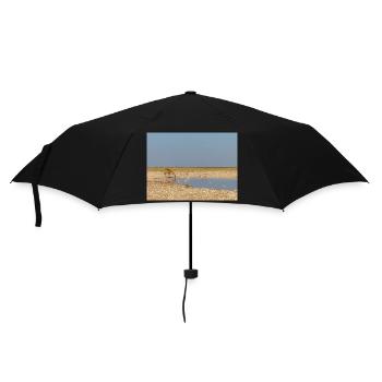 giraffe and Landscape in a Etosha National Park - Umbrella (small) - black - Front