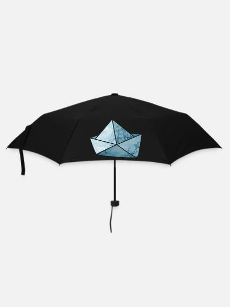 Paper Boat Anchor Sea Sea Ship Holiday Boat - Umbrella (small) - black
