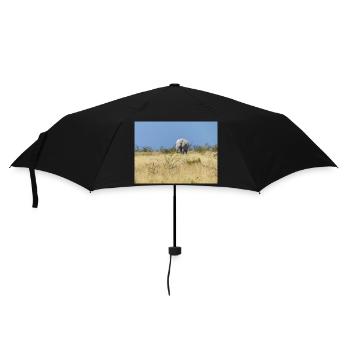 elephant and Landscape in a Etosha National Park - Umbrella (small) - black - Front