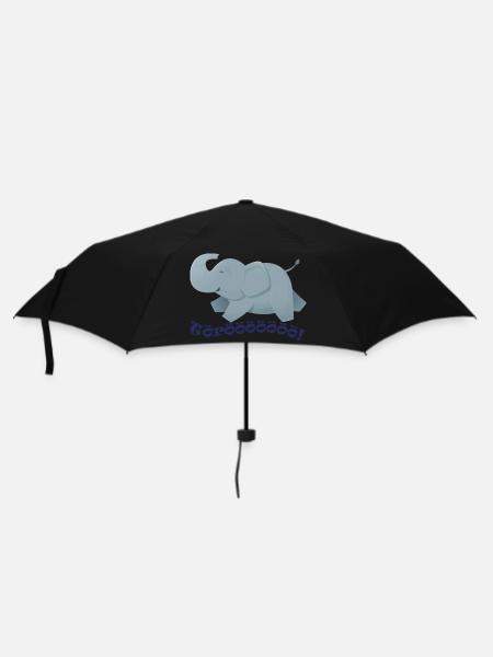 Wildtiere - Regenschirm (klein) - Schwarz