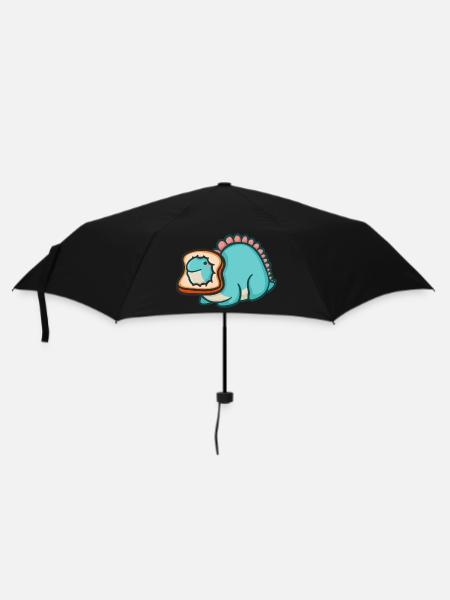 hugadino bread dino, cute dinosaur - Umbrella (small) - black