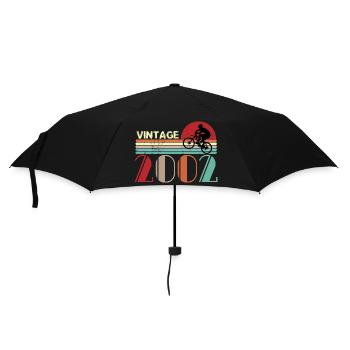 Vintage Birthday retro sunset design - Umbrella (small) - black - Front