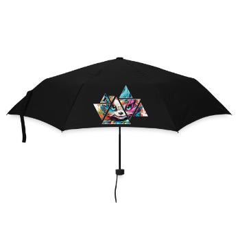 drache chibi - Regenschirm (klein) - Schwarz - Vorne