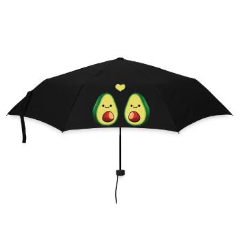 avocado sweet love - Umbrella (small) - black - Front