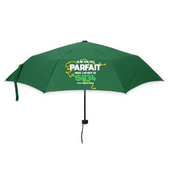 GR34 Grande Randonnée Bretagne trekking marche - Parapluie standard - vert bouteille - Devant