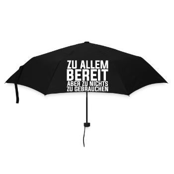 Lustiger Spruch Witzig Humor Geschenkidee - Regenschirm (klein) - Schwarz - Vorne