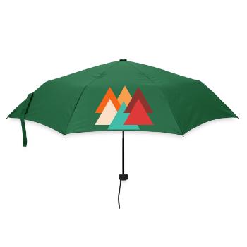 Retro-Dreieck - Regenschirm (klein) - Flaschengrün - Vorne
