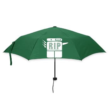 RIP COPIER | Klimawandel Kopien Killen - Regenschirm (klein) - Flaschengrün - Vorne