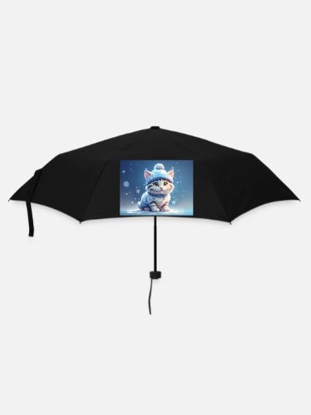 Chat avec chapeau - Parapluie standard - noir