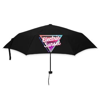 Electric Sunset - Regenschirm (klein) - Schwarz - Vorne