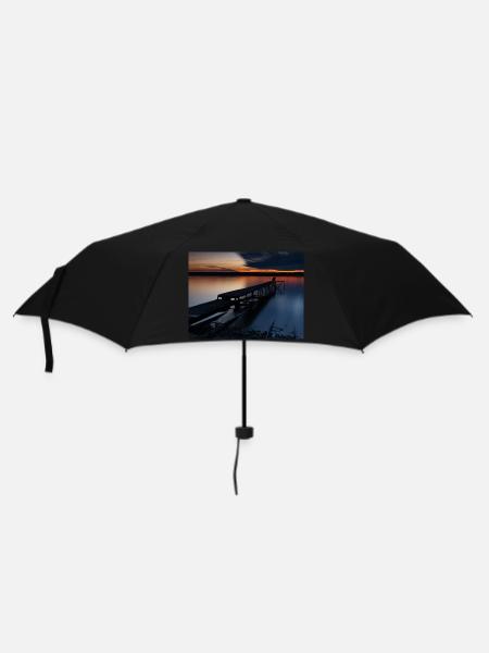 Sunset at Lake Ammersee - Umbrella (small) - black