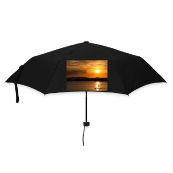 Sonnenuntergang am Staffelsee - Regenschirm (klein) - Schwarz - Vorne