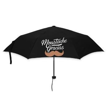 Moustache gracias - Parapluie standard - noir - Devant