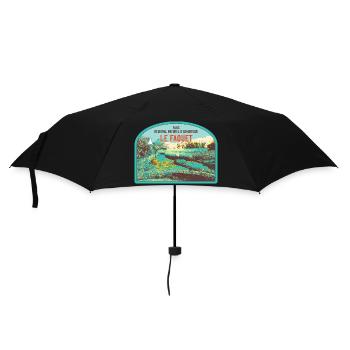Faouet Landscape Badge: Breton Nature - Umbrella (small) - black - Front