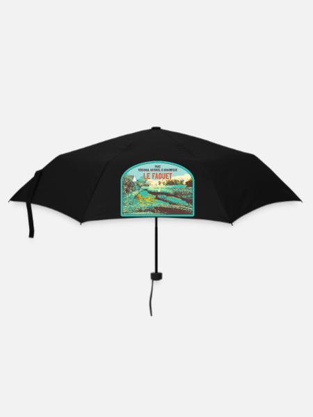 Faouet Landscape Badge: Breton Nature - Umbrella (small) - black