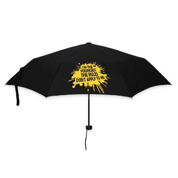 Je suis le plus jeune Les règles ne s’appliquent pas à moi Blague - Parapluie standard - noir - Devant