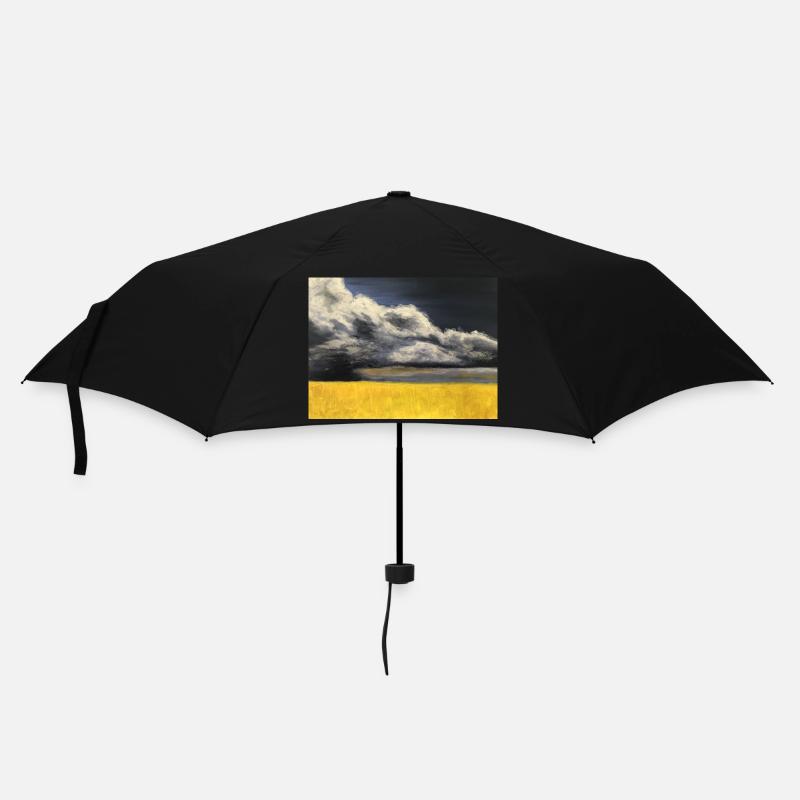 Rabsfeld vor Gewitterwolken - Regenschirm (klein) - Schwarz