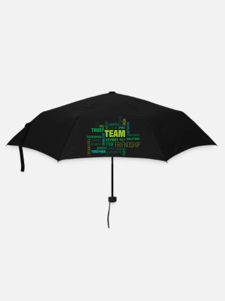 Team - Regenschirm (klein) - Schwarz