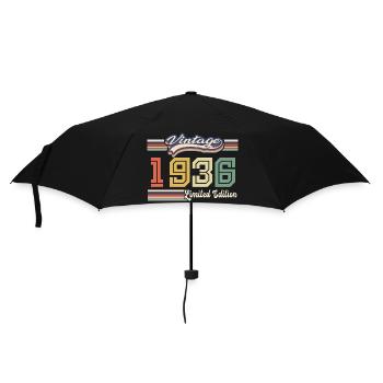 1936-Geburtstagsgeschenk. Fantastisch seit 1936 - Regenschirm (klein) - Schwarz - Vorne