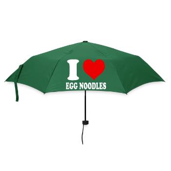 J’aime les nouilles aux oeufs coeur drôle spirituel - Parapluie standard - vert bouteille - Devant