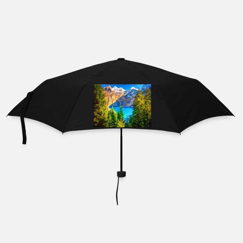 ALPEN PERLE - Regenschirm (klein) - Schwarz