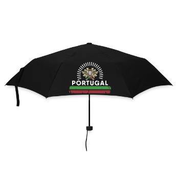Portugal Reise Patriotisch Flagge National - Regenschirm (klein) - Schwarz - Vorne