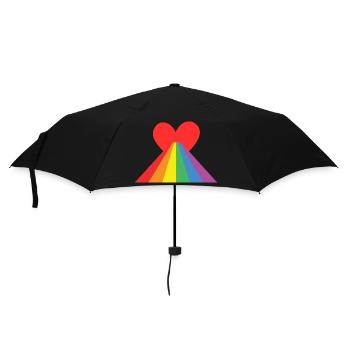 L'amour est dans mon coeur - Parapluie standard - noir - Devant