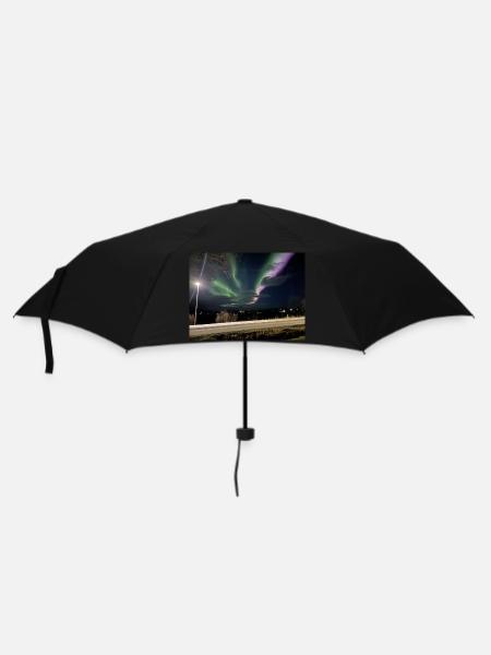 Aurora northern lights - Umbrella (small) - black