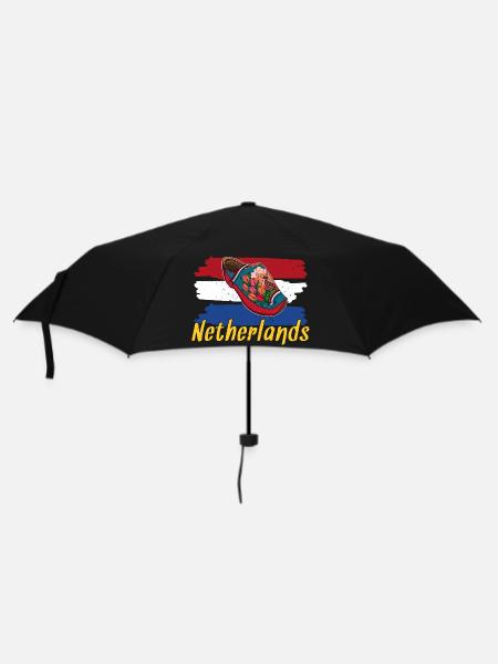 Niedeländer Herkunft Holzschuhe Amsterdam - Regenschirm (klein) - Schwarz
