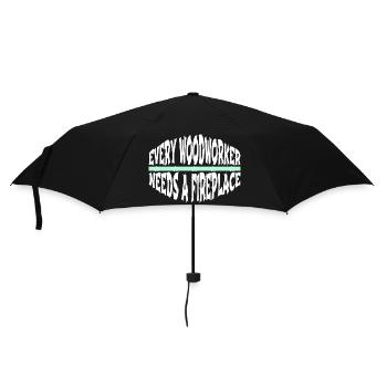 lumberjack hearbeat joke funshirt - Regenschirm (klein) - Schwarz - Vorne