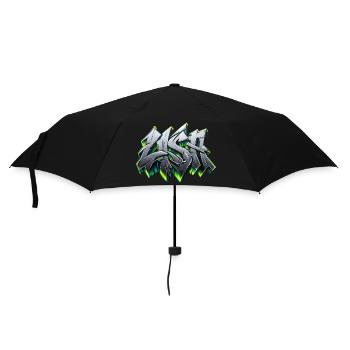 Lisa name graffiti - Regenschirm (klein) - Schwarz - Vorne