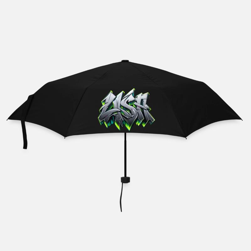 Lisa name graffiti - Regenschirm (klein) - Schwarz