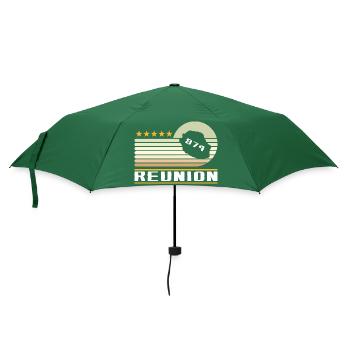 idee cadeau design carte ile de la reunion 974 - Parapluie standard - vert bouteille - Devant