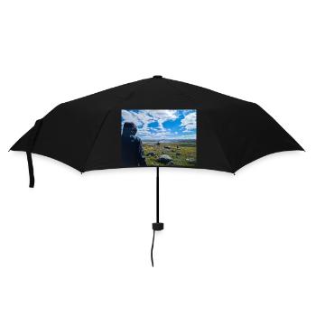 Fernweh - Sehnsucht nach Weite - Regenschirm (klein) - Schwarz - Vorne