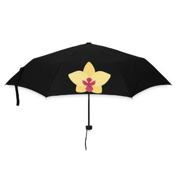 Orchidée jaune - Parapluie standard - noir - Devant